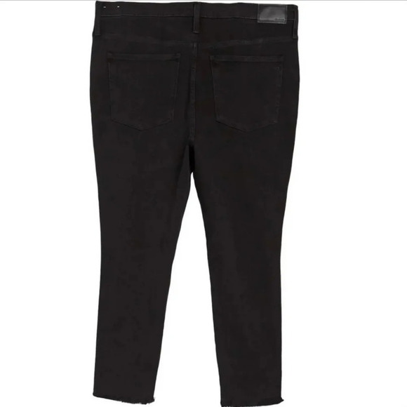 Madewell jeans 10" High-Rise Jeggings black Buttonfly raw hem 28P - Picture 6 of 6